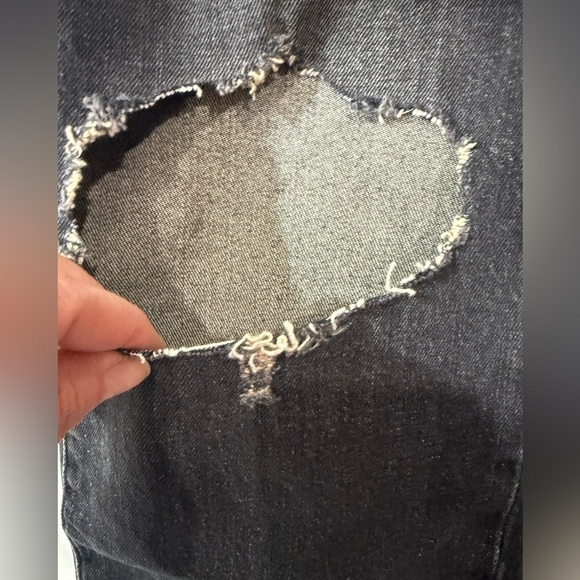 Current/Elliott Women Current Elliott Vintage Cropped Slim Black Jeans Size 29 - Picture 6 of 16